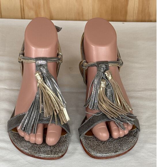 Bernardo Court Micro Wedges Leather Adjustable Buckle Stacked Heel Size 6 - Picture 2 of 11